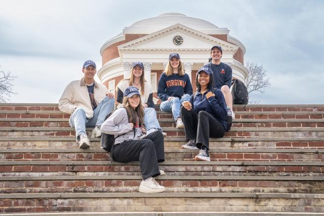Students in front of the Rotunda